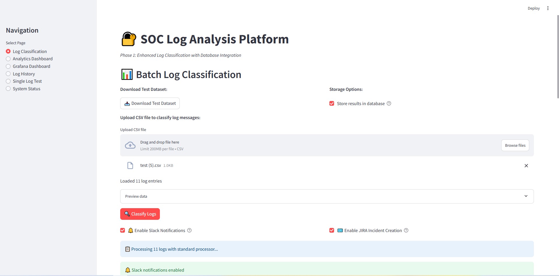 Intelligent Security Operations Center (SOC)